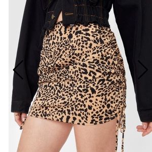 NEW Nasty Gal Leopard Print Rouched Mini Skirt 🐆